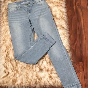 Inc skinny pinstripe denim